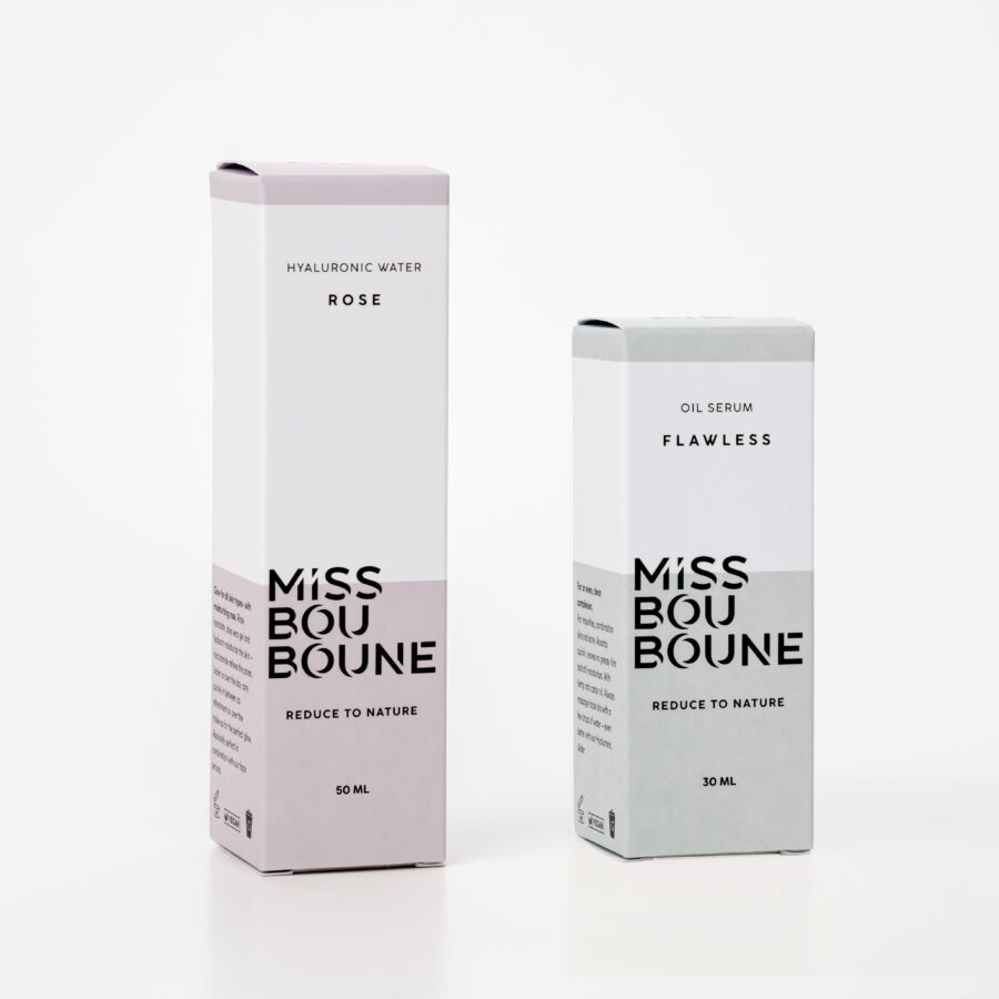 Miss Bouboune Soins du visage – Eau hyaluronique – ROSE et Sérum huileux – FLAWLESS